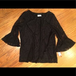 Elle Bell Sleeve Top, Black